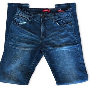 Guess dark blue medium rise skinny jeans - scotch fit Size men’s 30x34